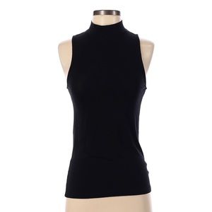 Anthropologie Black Mock Neck Tank